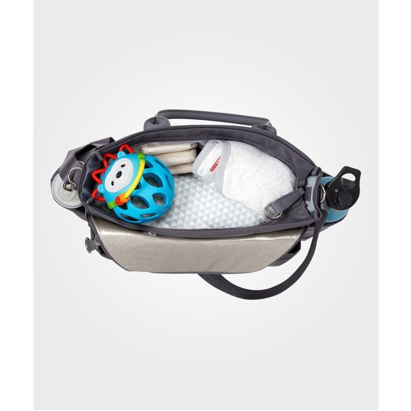 Chelsea Downtown Chic Diaper Bag, Charcoal Shimmer - Picture 3 of 4